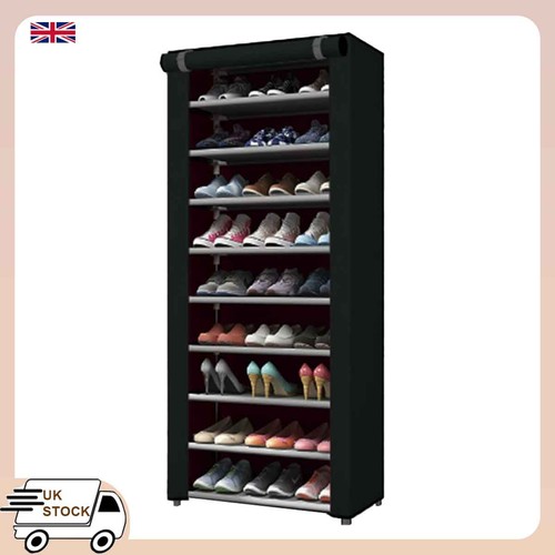 Tier tall shoe rack zipper - 10-tier,