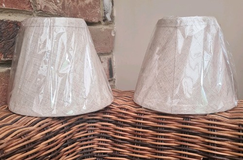 Small beige weave lamp - 2,