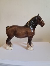 Vintage Beswick Shire Horse excellent condition 21cm tall gloss brown 