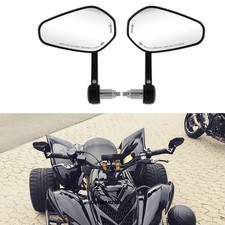 1" Motorcycle Handle Bar End Rearview Mirror For Yamaha Raptor 700 ATV Off-Road