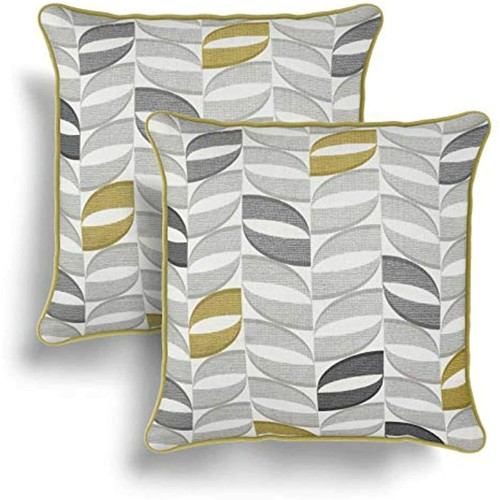 Grey yellow cushion covers - cushion,