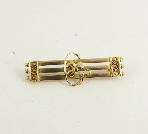 9ct gold brooch clover - 9ct,
