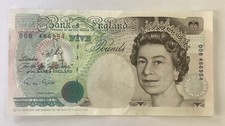 FIVE POUND NOTE - Unc/Gill