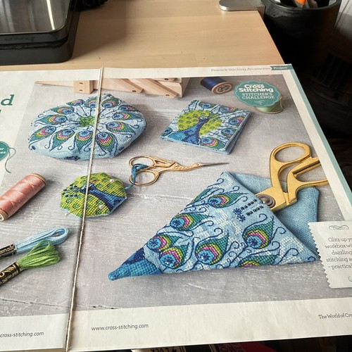 Peacock stitching accessories - peacock,