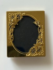 Gorgeous Miniature Solid Brass Lacquered Photo Frame By MACK Bird & Flora Detail