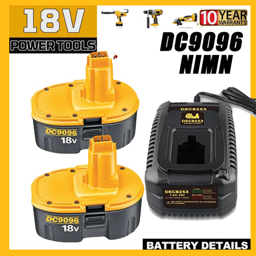 Pack for dewalt 18v 0ah - 2, 6.0ah