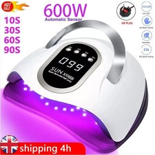 Professional Acrylic Gel Nail Polish UV Nail Dryer Light UV LED Nail Lamp 600W