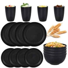 16 Piece Black Plastic Camping