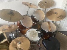 Acoustic Drum Kit With Custom Cymbal Set