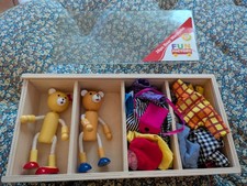 Wooden Teddy Bears Dressing Up