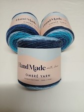 Sarah Ashford Ombre Yarn Wool Blue 300g 3X100g Balls 100%Acrylic 