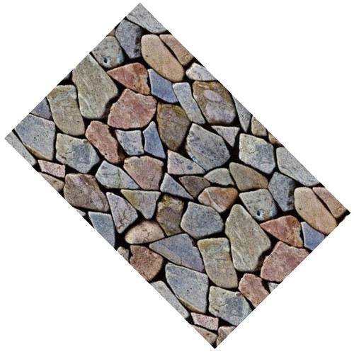 Stone brick wallpaper peel - 3d,