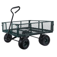  Extra Large Utility Steel Garden Cart Trolley 350kg Heavy Duty Mesh Wagon