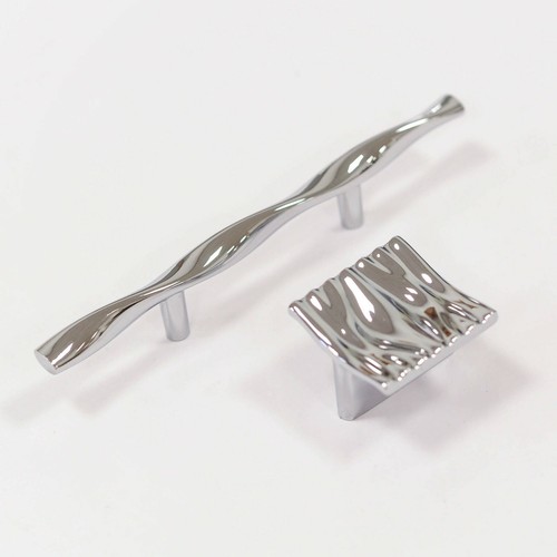 Chrome kitchen cupboard - kitchen, handle