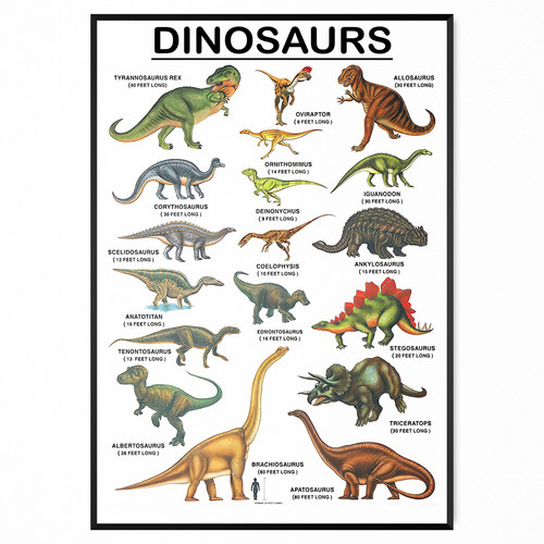 Dinosaurs wall chart - dinosaurs,