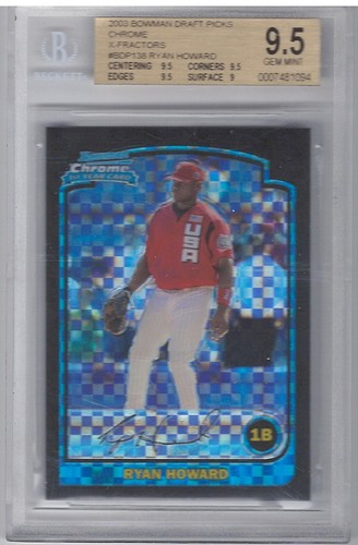 Bgs gem mint 2003 bowman - bgs,