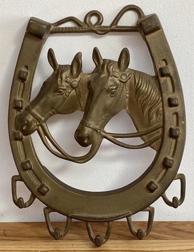 Brass horseshoe key - horseshoe, hooks