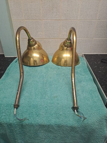Two vintage copper swan neck - two,