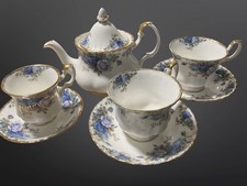 Royal Albert Moonlight Rose Mini Teapot 2 TeaCups, 2 cups & saucers & Coffeecup