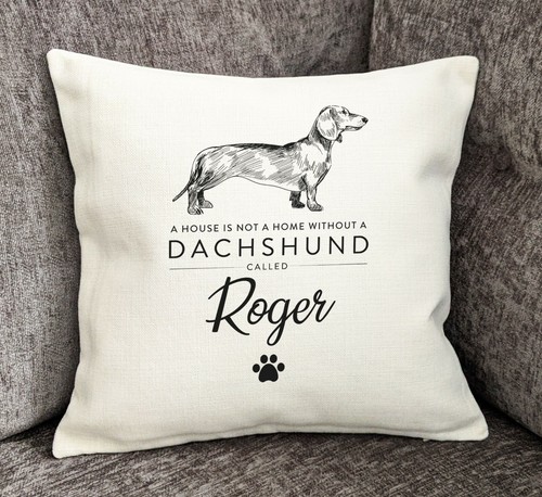Personalised dachshund cushion - dachshund,