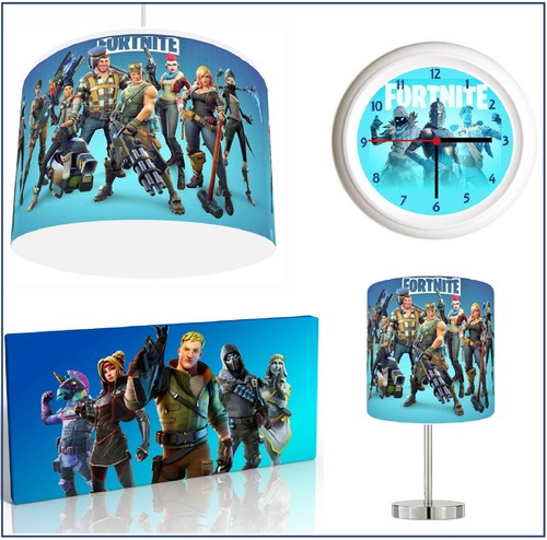 Fortnite gaming blue lampshade - gaming,
