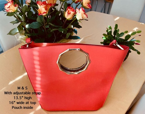 Faux leather coral shade - s,