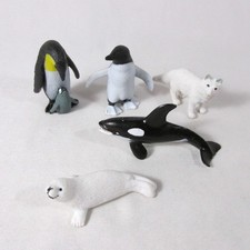 Safari LTD Mini Figure Artic Animal Lot Harp Seal Orca Whale Artic Fox Penguins