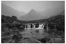 The stunning fairy pools..  Isle of Skye, Scotland, UK - 30" x 20" CANVAS - BW