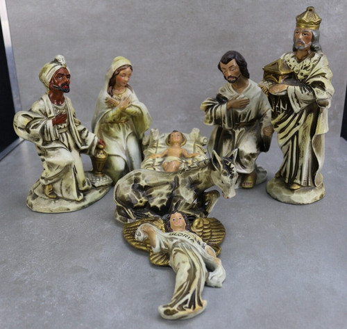 Vintage figures crèche paper - figures,
