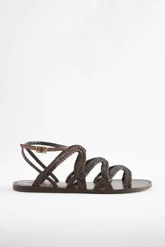 Next brown leather flat - brown,