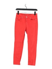 Oasis Women's Jeans UK 8 Red Cotton with Elastane Mom