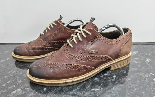 Barbour brown leather - leather, brogues