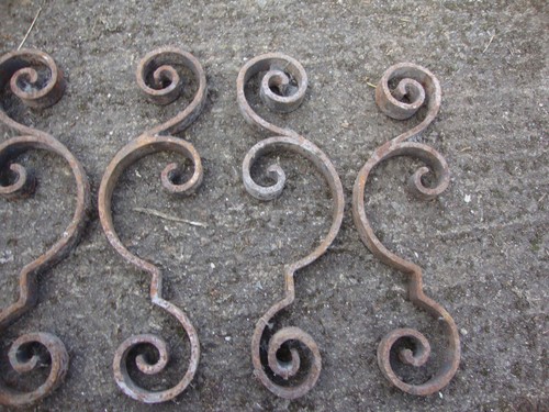 Antique set wrought iron - set,