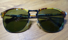 PERSOL SUNGLASSES BROWN CAFFE TORTOISE Green SQUARE 8649-S