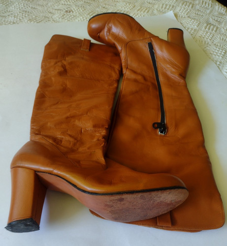 Vtg s leather knee - leather,