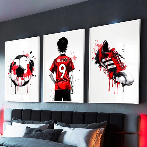 Personalised football prints - football,