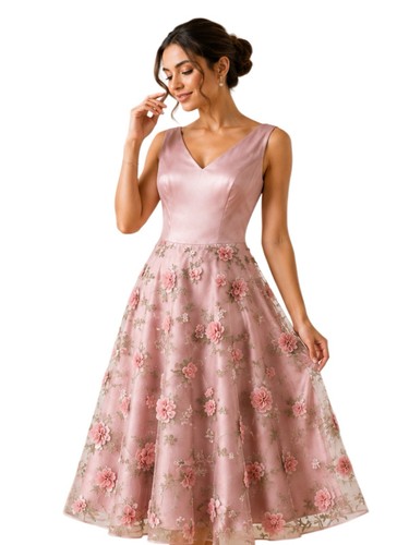 Kaleidoscope pink fit flare - pink,