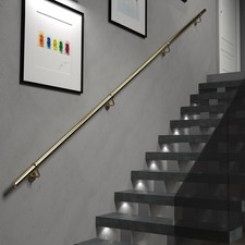 Brass Stair Handrail Wall
