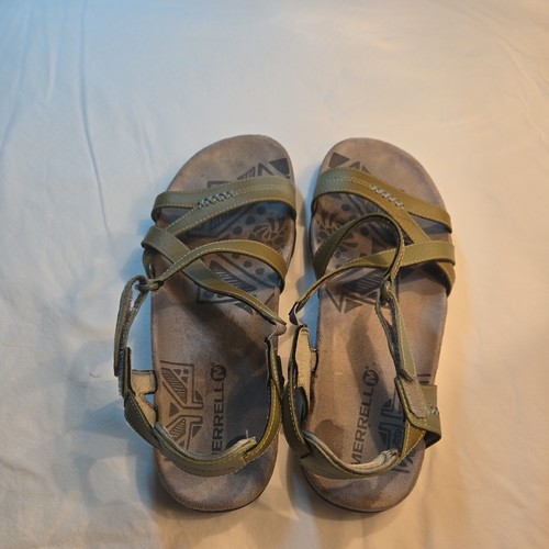 Merrell olive strappy sandals - merrell,