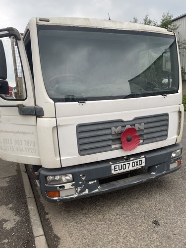 Man scaffolding truck breaking - truck,