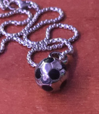Football Necklace, Football Stuff Stainless Steel Soccer Charm | Football Gifts