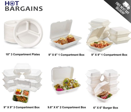 Disposable bagasse clamshell - bagasse,