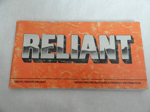 1983 plymouth reliant - plymouth,