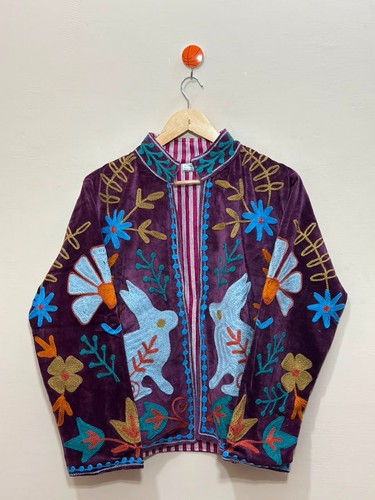 Handmade velvet suzani jacket - handmade,