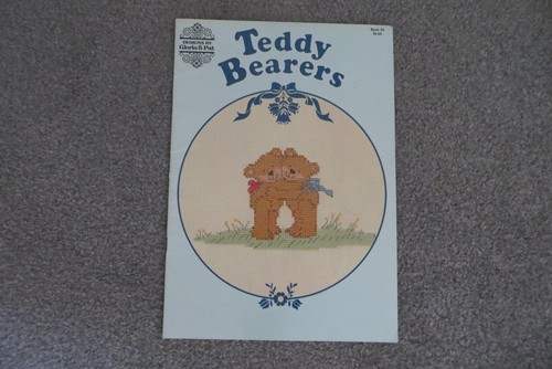 Cross stitch book teddy - book, –