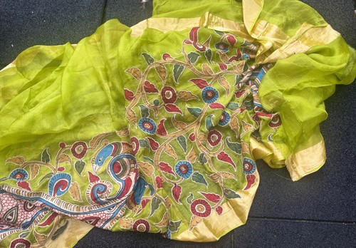 Stunning silk kota doria - silk, hand