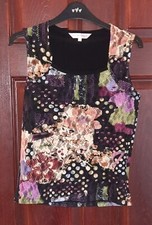 Michele Hope Multicoloured Floral Lace Sleeveless Top. Size 10/12.