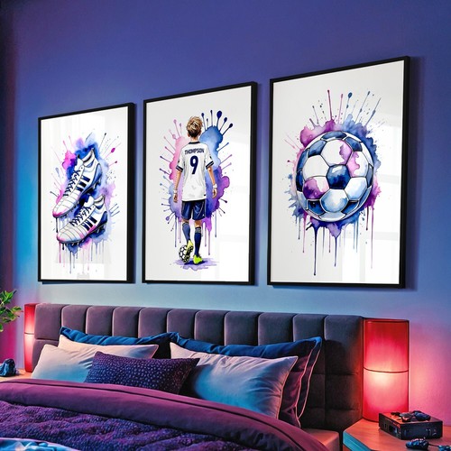 Personalised football prints - personalised,