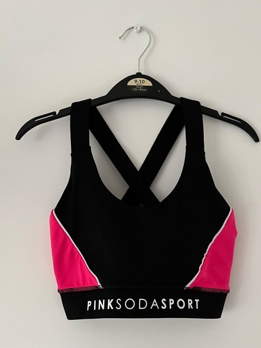 Pink soda crop top - crop, pink/black