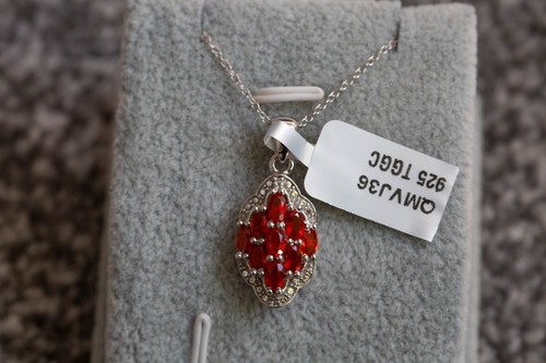 Fire opal diamond sterling - fire,